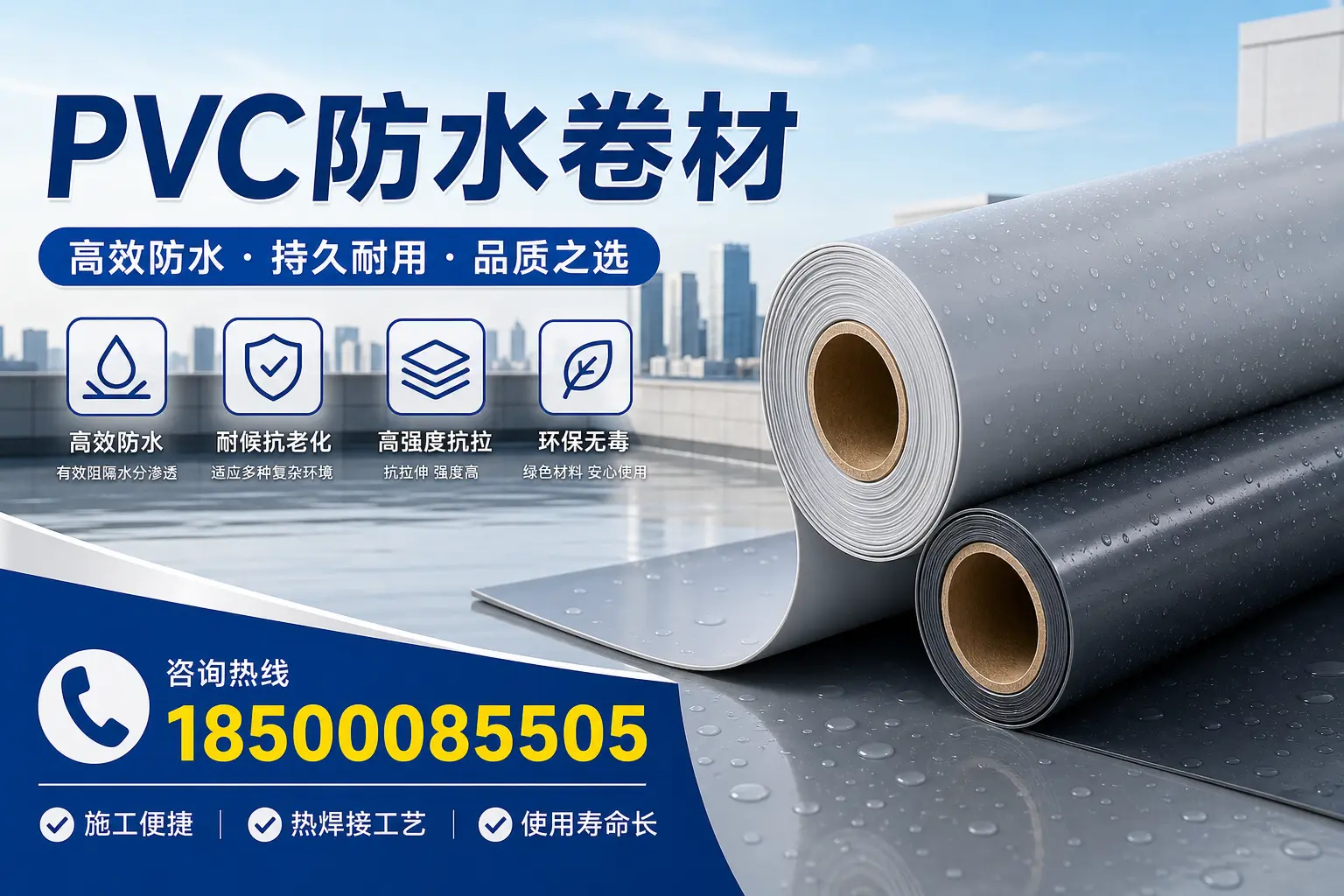 PVC防水卷材施工过程详解,确保在三亚顺利完成项目